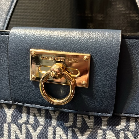 Jones New York Blue and White Tote Bag - Picture 2 of 3